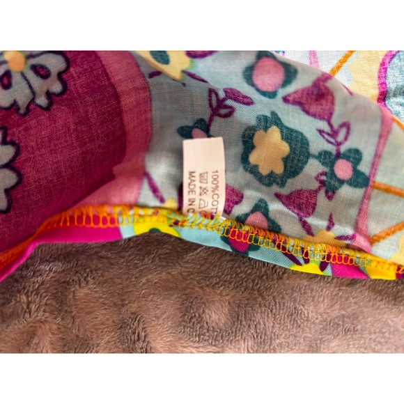 Sunshine On My Shoulders Makes Me Happy Cotton Sarong Wrap Boho Floral Fringe - Picture 5 of 8